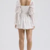 Sancia White Posy Print Puff Sleeve Mini Dress
