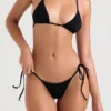 Santorini Black Tie Side Bikini Bottom