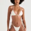 Santorini Ivory Tie Side Bikini Bottom