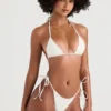 Santorini Ivory Tie Side Bikini Bottom