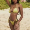 Santorini Olive Tie Side Bikini Bottom