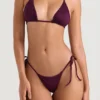 Santorini Prune Tie Side Bikini Bottom