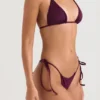 Santorini Prune Tie Side Bikini Bottom