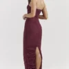 Sapphire Wine Gathered Maxi Dress