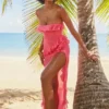 Sarina Fuchsia Ruffle Maxi Dress