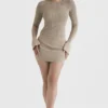Savannah Taupe Knit Long Sleeve Top
