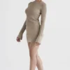 Savannah Taupe Knit Long Sleeve Top
