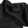 Selena Black Satin Puff Shoulder Dress