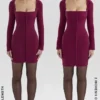 Selene Berry Bodycon Mini Dress