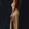 Selia Gold Knit Maxi Dress