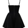 Selina Black Velvet Tulle Mini Dress