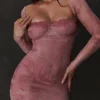 Seraphina Pink Print Corset Dress