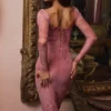 Seraphina Pink Print Corset Dress