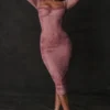 Seraphina Pink Print Corset Dress