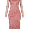 Seraphina Pink Print Corset Dress