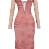Seraphina Pink Print Corset Dress