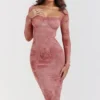 Seraphina Pink Print Corset Dress