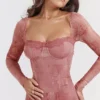 Seraphina Pink Print Corset Dress