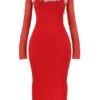 Seraphina Scarlet Corset Dress