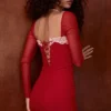 Seraphina Scarlet Corset Dress