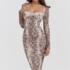 Seraphina Snake Print Corset Dress