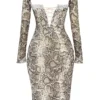 Seraphina Snake Print Corset Dress