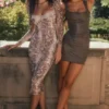Seraphina Snake Print Corset Dress