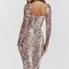 Seraphina Snake Print Corset Dress