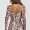 Seraphina Snake Print Corset Dress