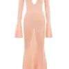 Sereia Sorbet Metallic Knit Maxi Dress