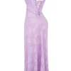 Seren Orchid Floral Lace Back Maxi Dress