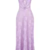 Seren Orchid Floral Lace Back Maxi Dress