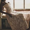 Seren Soft Pink Floral Lace Back Maxi Dress