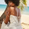 Seren Vintage Cream Floral Lace Back Maxi Dress