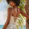 Seren Vintage Cream Floral Lace Back Maxi Dress