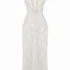 Seren Vintage Cream Floral Lace Back Maxi Dress