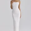 Serenella White Broderie Anglaise Lace Midi Dress