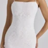 Serenella White Broderie Anglaise Lace Midi Dress