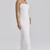 Serenella White Broderie Anglaise Lace Midi Dress