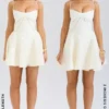 Serenita Vintage Cream Floral Mini Dress