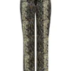 Serina Snake Print Vegan Leather Trousers