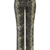Serina Snake Print Vegan Leather Trousers