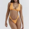 Seychelles Light Orange Tie Back Bikini Top