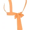 Seychelles Light Orange Tie Back Bikini Top