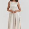 Shayla Vintage Cream Midi Dress