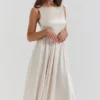 Shayla Vintage Cream Midi Dress