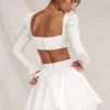 Shira White Puff Sleeve Top