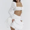 Shira White Puff Sleeve Top