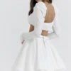 Shira White Puff Sleeve Top