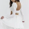 Shira White Puff Sleeve Top